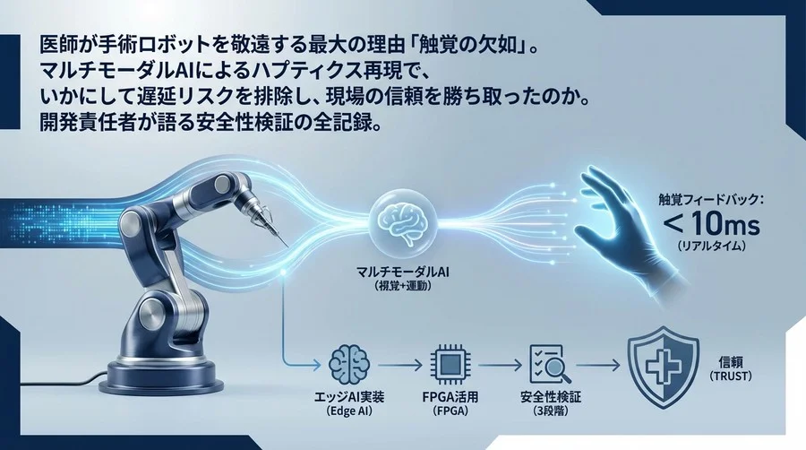 手術ロボットの「触覚」をマルチモーダルAIで再現せよ──遅延10msの壁を越え、医師の信頼を勝ち取った開発全記録