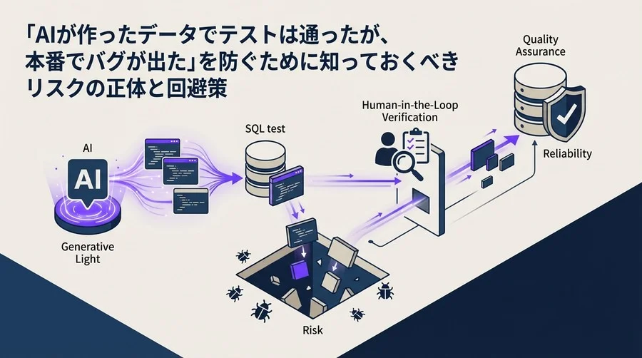 AI生成テストデータの落とし穴：SQL単体テストでバグを見逃さないためのリスク管理と品質保証戦略
