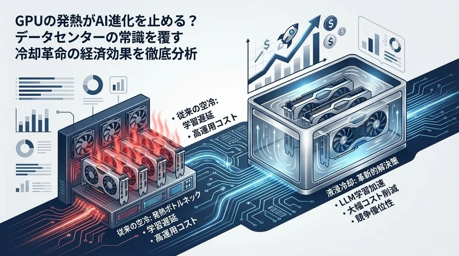 GPUの発熱限界を突破せよ：液浸冷却が加速させるLLM学習とAIインフラの経済効果