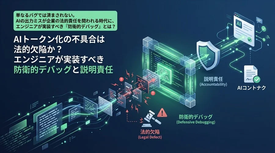 AIトークン化の不具合は法的欠陥か？エンジニアが実装すべき防衛的デバッグと説明責任