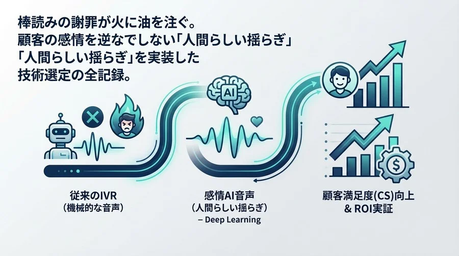 棒読みの謝罪が火に油を注ぐ？感情AI音声の技術選定とROI実証記録