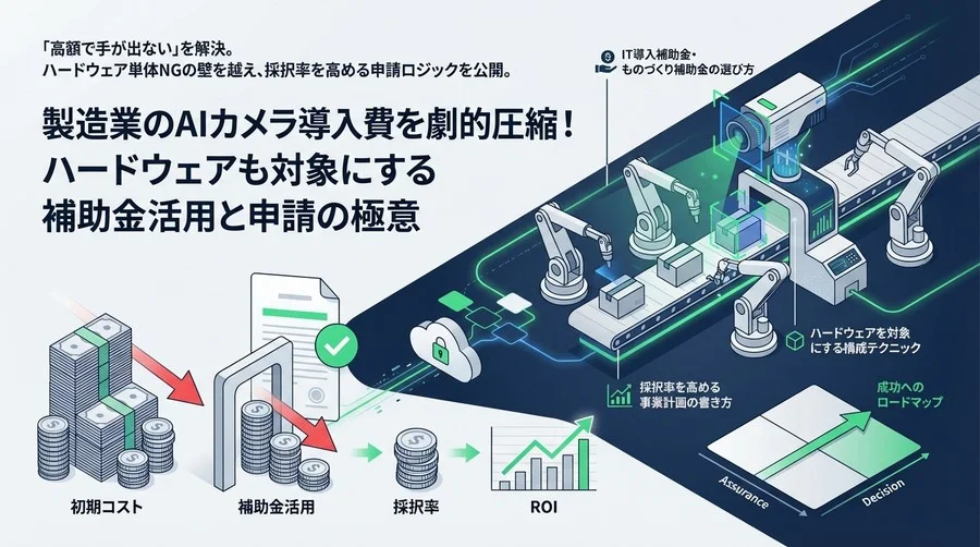 製造業のAIカメラ導入費を劇的圧縮！ハードウェアも対象にする補助金活用と申請の極意