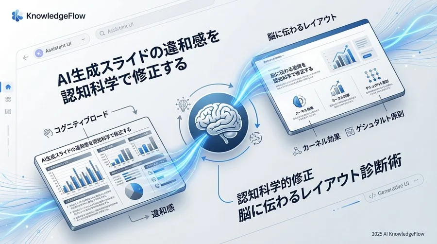 このガイドの使い方：AI生成スライドの品質を「認知科学」で診断する - Section Image