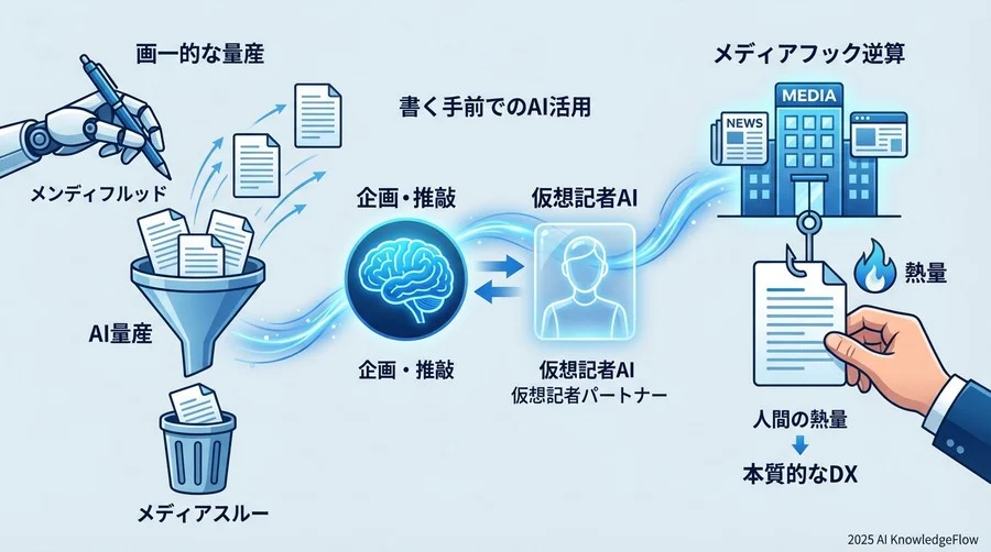 「メディアフック」の逆算：掲載される文脈をAIと設計する - Section Image