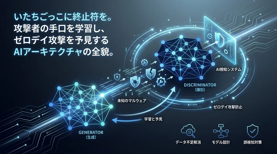 敵対的生成ネットワーク(GAN)で未知のマルウェアを予見するAI検知システム構築論