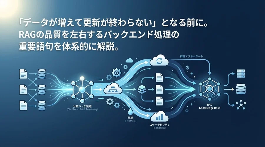 RAGのデータ更新が終わらない？分散バッチ処理設計で解決する「鮮度の壁」と重要用語体系