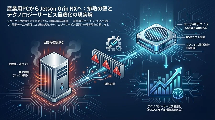 産業用PCからJetson Orin NXへ：排熱の壁とTensorRT最適化の現実解