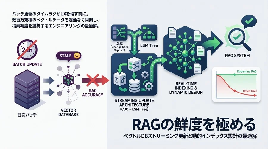 RAGの鮮度を極める：ベクトルDBストリーミング更新と動的インデックス設計の最適解