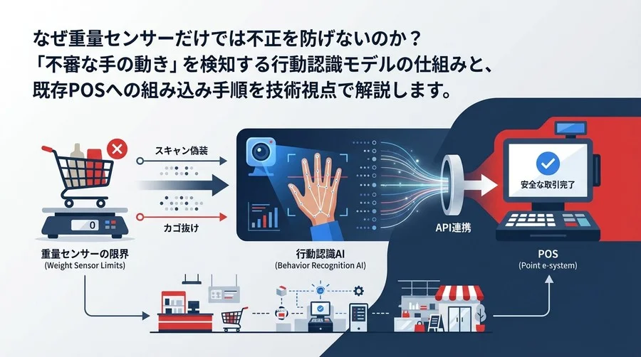 セルフレジ不正検知の「誤解」と「実装」：重量センサーを捨て、行動認識AIをPOSにAPI連携させる技術的アプローチ