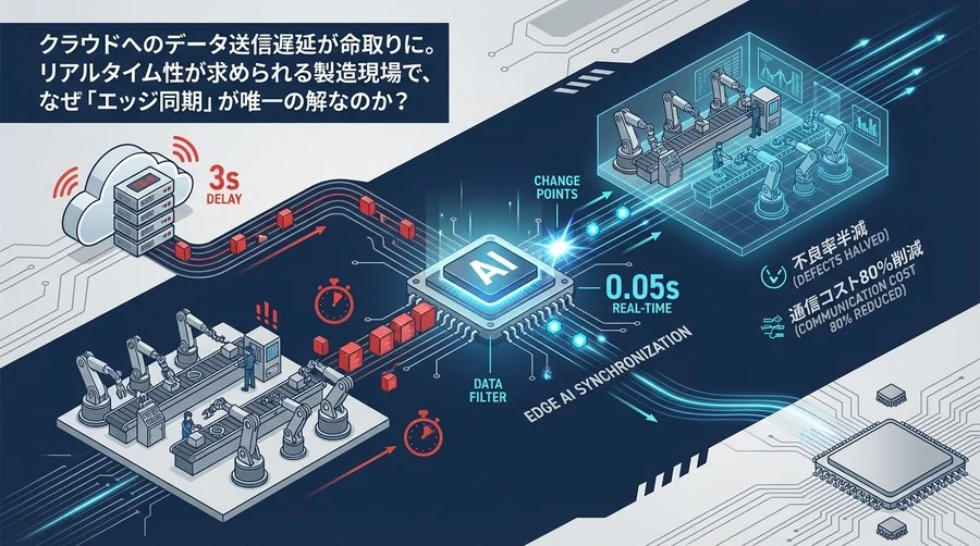 クラウド依存が招く3秒の遅延：エッジAI同期技術で実現する「0.05秒」のリアルタイム・デジタルツイン構築論
