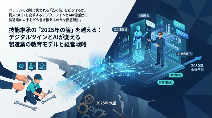 技能継承の「2025年の崖」を越える：デジタルツインとAIが変える製造業の教育モデルと経営戦略