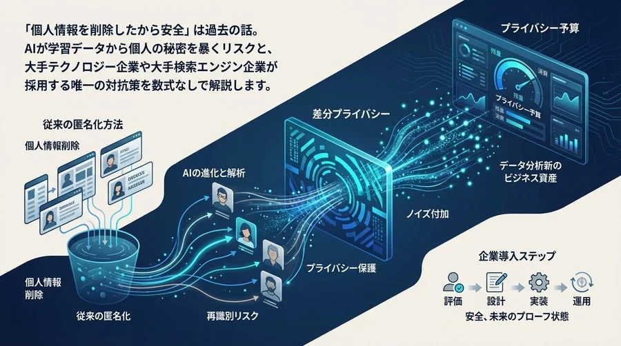 「匿名化＝安全」は過去の常識。AI時代のデータ保護策「差分プライバシー」入門