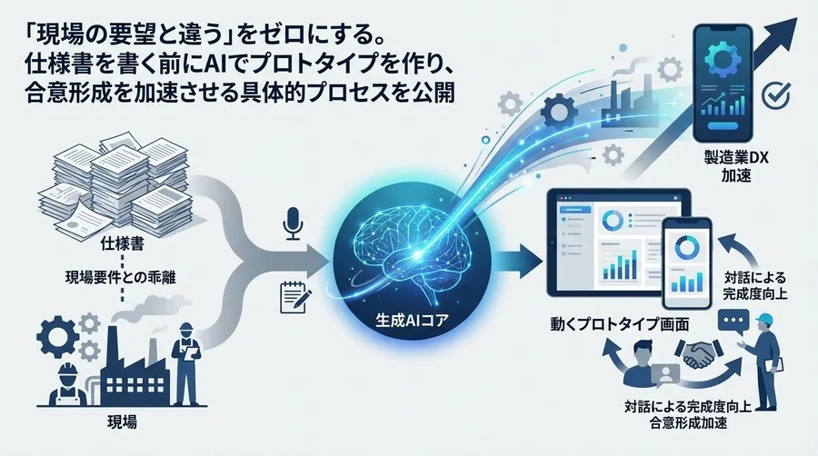 仕様書は書くな、まず作れ。製造現場のアプリ開発を変えるAIプロトタイピング術