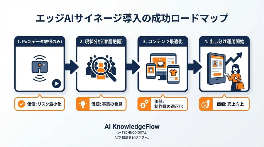 監視カメラではない！画像を残さず0.2秒で接客する「エッジAIサイネージ」の仕組みと安全な導入法 - Conclusion Image