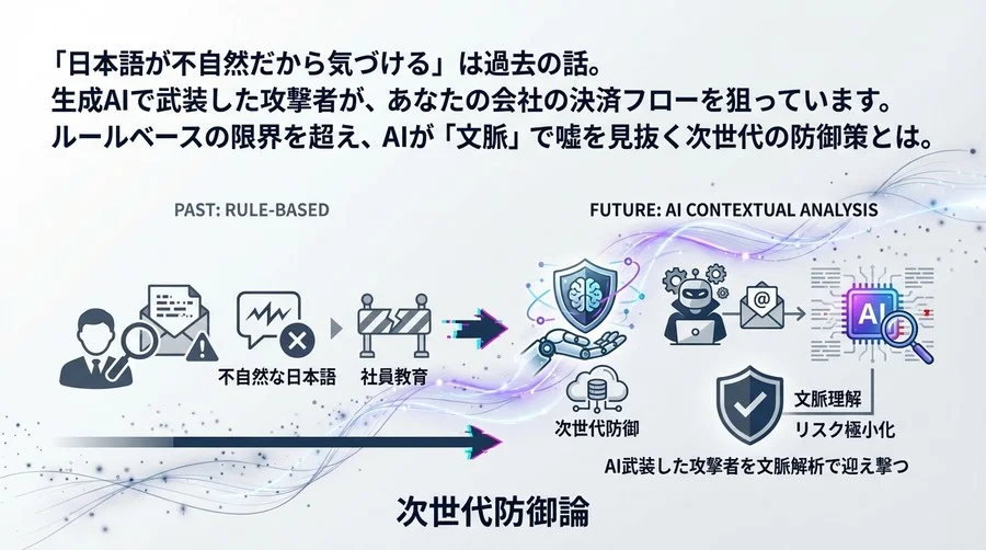 「不自然な日本語」はもう来ない。AI武装した攻撃者を文脈解析で迎え撃つ次世代防御論