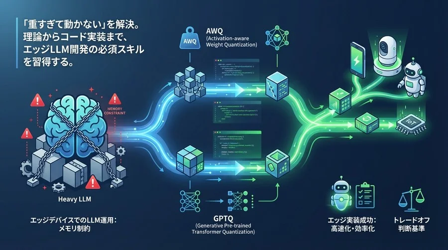エッジLLM開発の「重すぎて動かない」を突破する：AWQとGPTQによる量子化実装バイブル