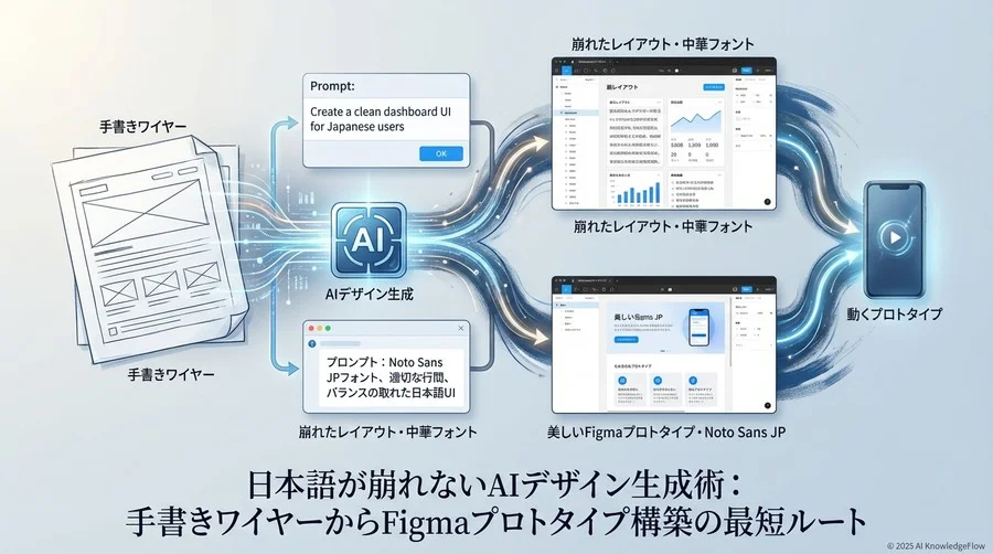 Step 2：テキストプロンプトによるUIデザインの高忠実度化 - Section Image