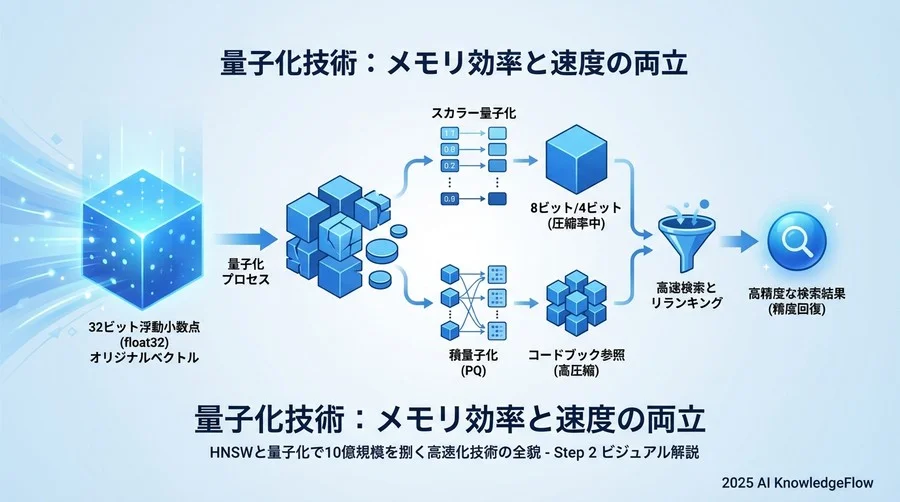 Step 2：メモリ効率と速度を両立する（量子化技術） - Section Image
