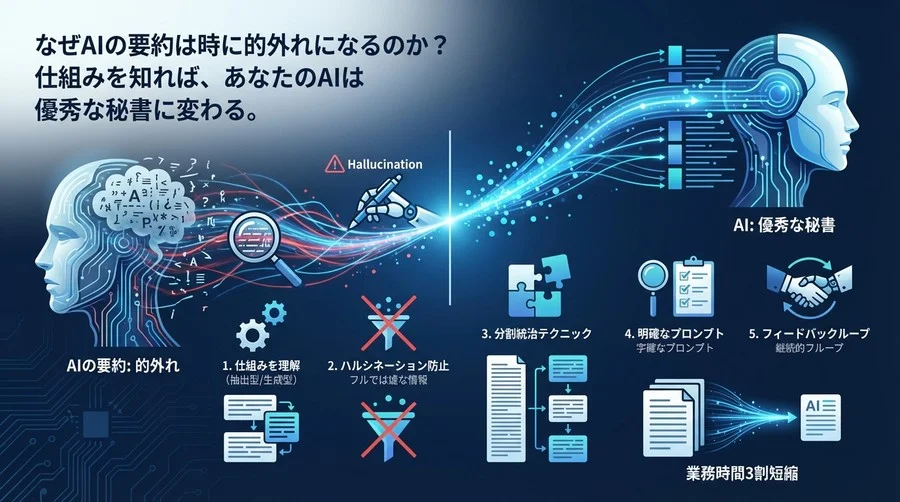 なぜAIの要約は的外れなのか？仕組みを知って「優秀な秘書」に変える5つの鉄則