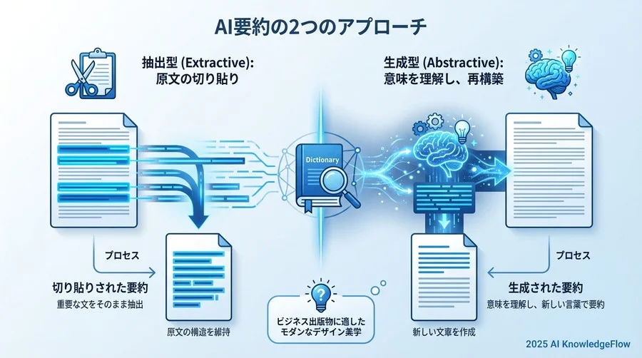 Tips 1：AIの「読み方」を知る（抽出型と生成型の違い） - Section Image