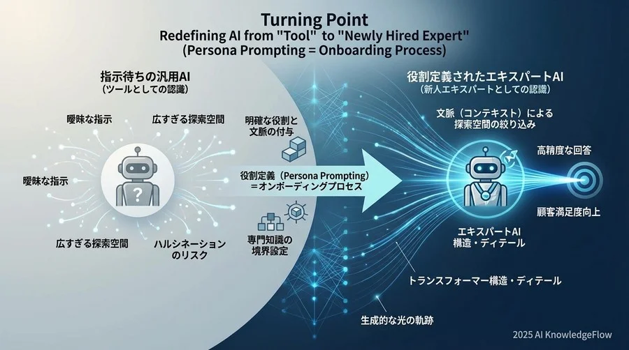 転換点：AIを「ツール」ではなく「採用したてのエキスパート」として再定義する - Section Image