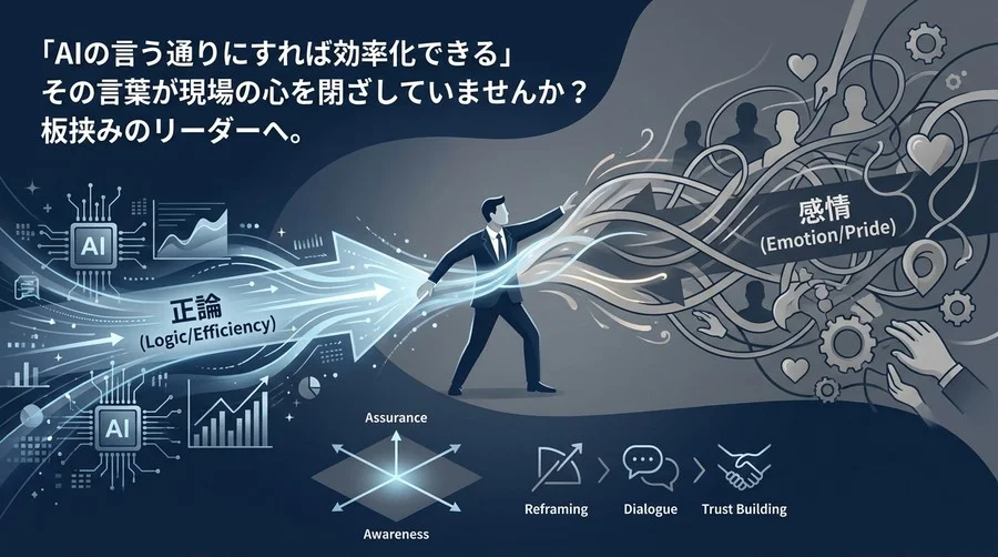 AI導入の「正論」が現場を殺す？板挟みリーダーに捧ぐ、プライドを守る対話の技術
