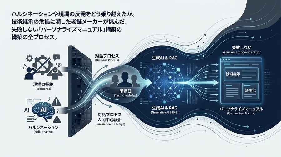 現場の拒絶とハルシネーションをどう克服したか？製造業A社の『失敗しない』生成AIマニュアル構築全記録