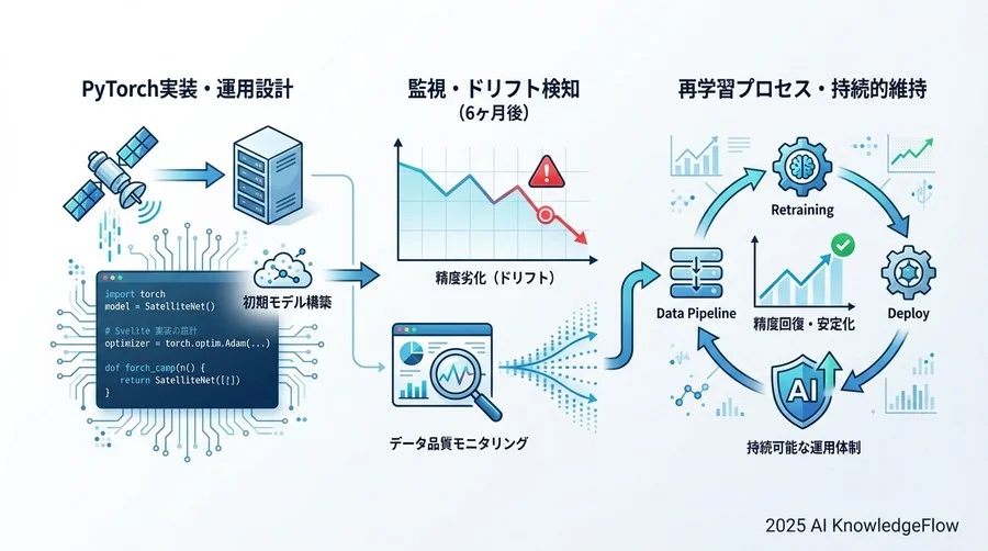 精度劣化（ドリフト）への対抗策と再学習プロセス - Section Image
