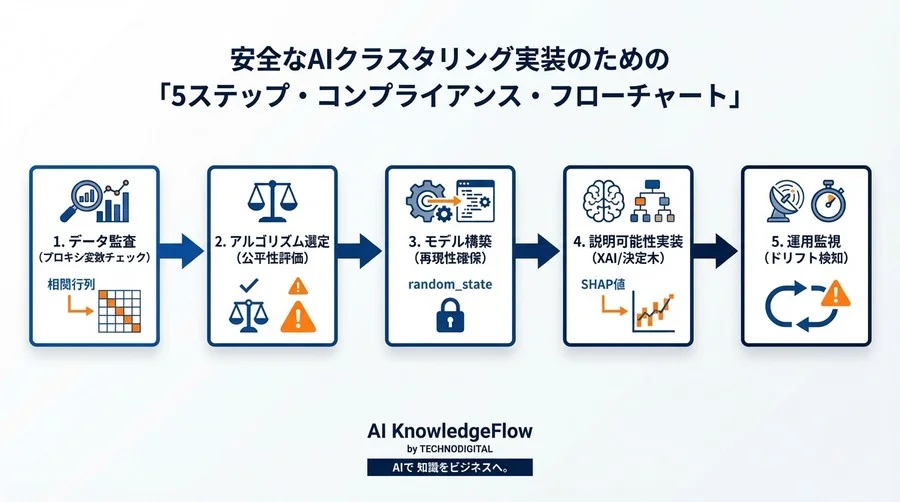 顧客分析の法的リスクを回避するScikit-learnクラスタリング実装：AI倫理と公平性を担保する技術ガイド - Conclusion Image
