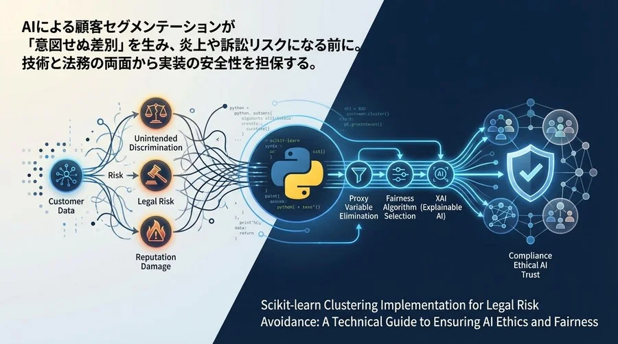 顧客分析の法的リスクを回避するScikit-learnクラスタリング実装：AI倫理と公平性を担保する技術ガイド