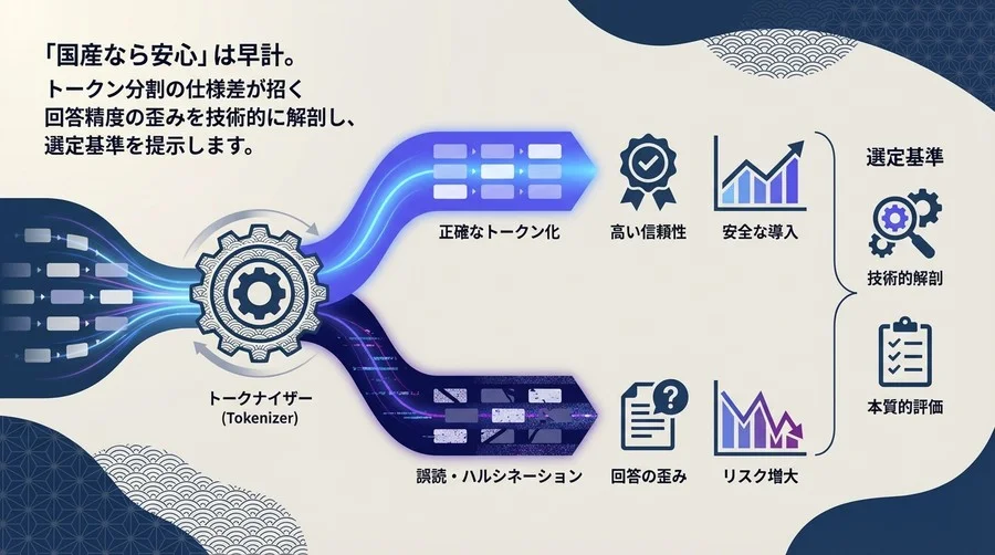国産LLMなら安心？トークナイザーの仕様差が招く「AIの誤読」とハルシネーションリスク