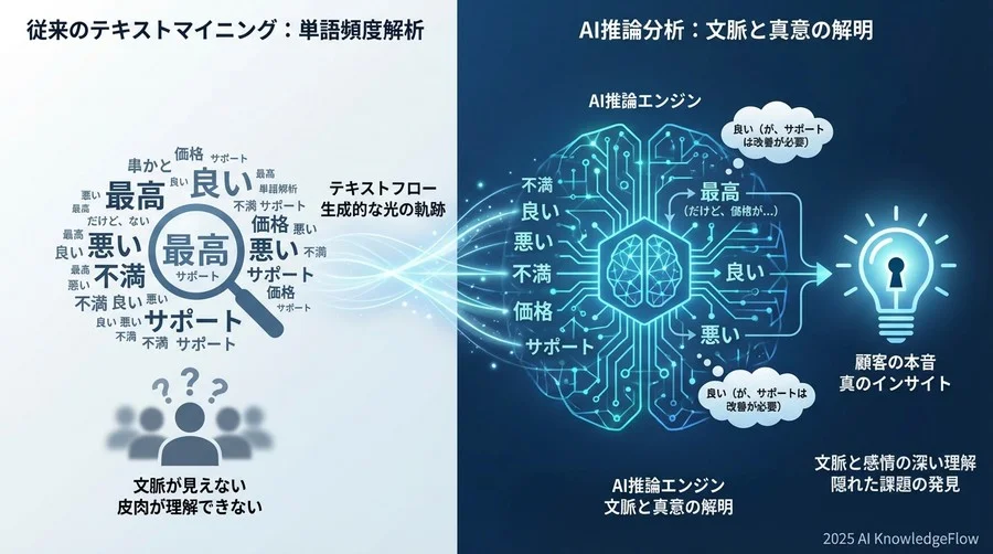 なぜ従来のテキスト分析では「顧客の本音」が見えないのか - Section Image
