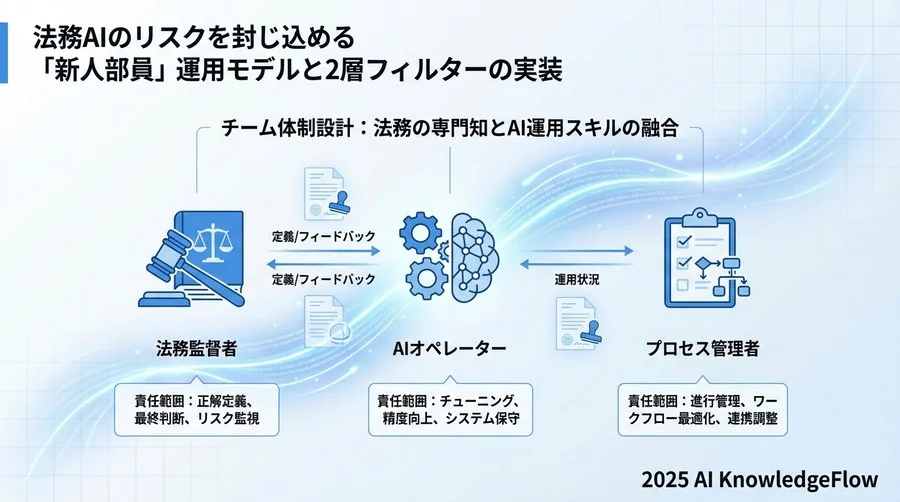 チーム体制設計：法務の専門知とAI運用スキルの融合 - Section Image