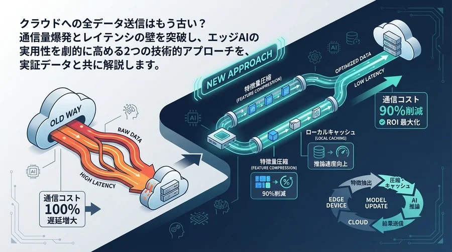 エッジAIの通信コストを90%削減する特徴量圧縮とローカルキャッシュの最適化戦略