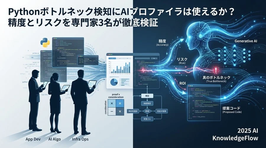 議論に参加する3名の専門家プロフィール - Section Image