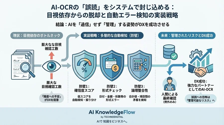 AI-OCRの「誤読」をシステムで封じ込める：目視依存からの脱却と自動エラー検知の実装戦略 - Conclusion Image