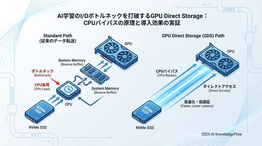 GPU Direct Storage (GDS) のアーキテクチャ解剖：CPUバイパスの原理 - Section Image