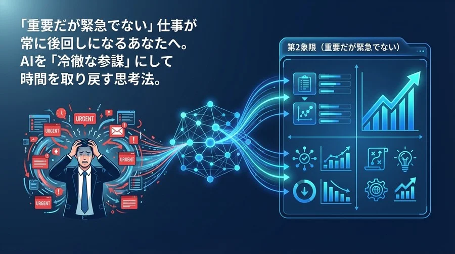 忙殺されるマネージャーへ。AIを「冷徹な参謀」にし、重要タスクを取り戻す思考法
