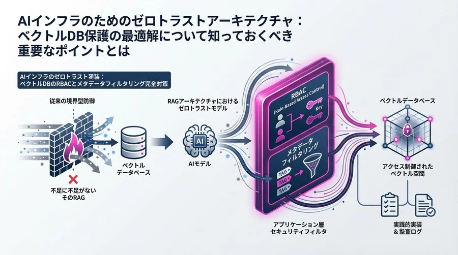 AIインフラのゼロトラスト実装：ベクトルDBのRBACとメタデータフィルタリング完全対策