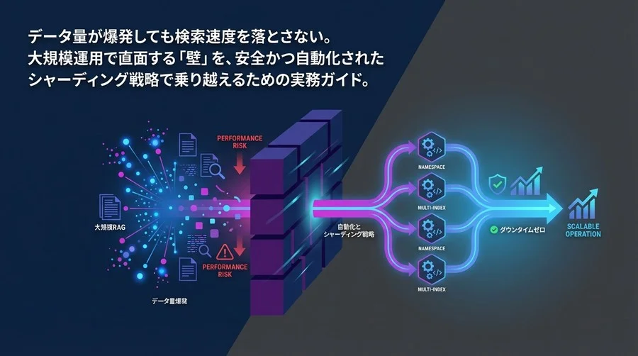 大規模Pinecone運用の「壁」を越える：ダウンタイムゼロで実現するシャーディングと自動化戦略