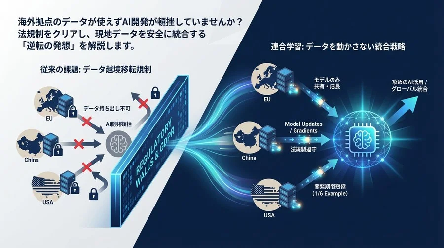 海外データ持ち出し規制でAI開発は止まる？連合学習が実現する「データを動かさない」統合戦略