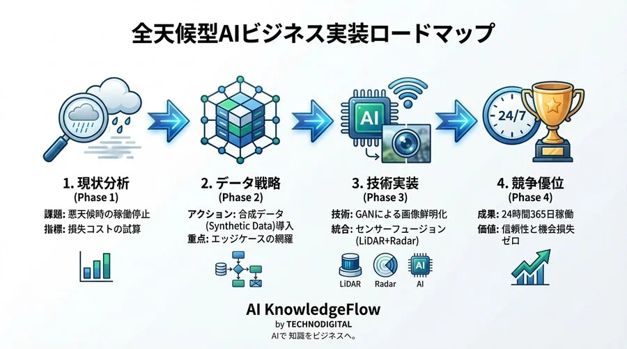 霧と豪雨を無効化するAIの未来予測：GANとセンサー統合が描く2027年の産業地図とデータ戦略 - Conclusion Image