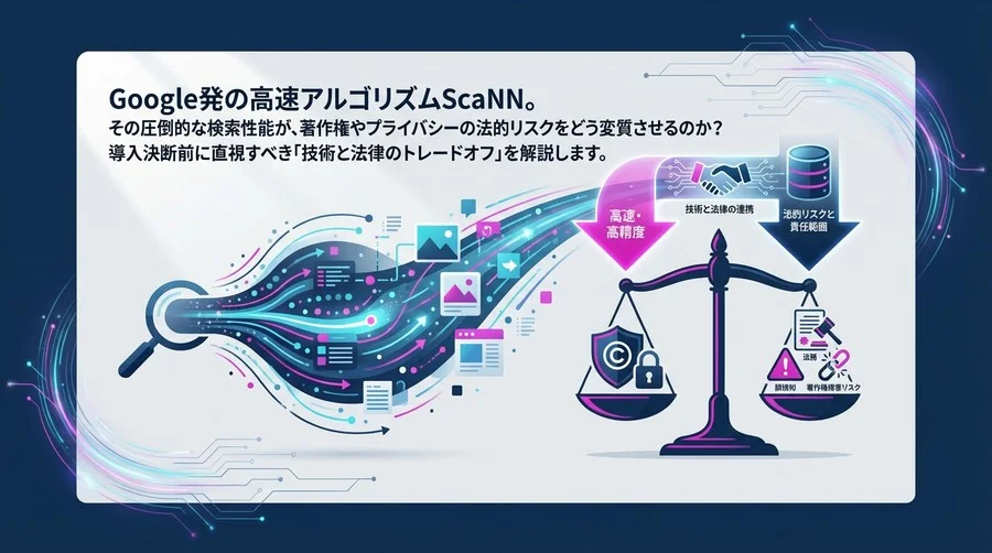 ScaNN画像検索の法的リスクと技術的解法：著作権侵害・誤検知への防衛戦略