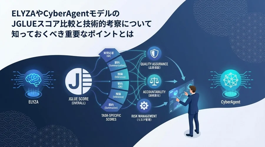 ELYZAとCyberAgentのJGLUEスコア比較：ビジネス導入における品質保証と説明責任の果たし方