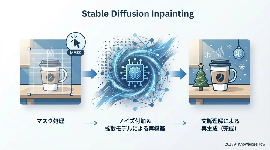 1分でわかるInpaintingの仕組み：AIはどうやって「描き直して」いるのか - Section Image