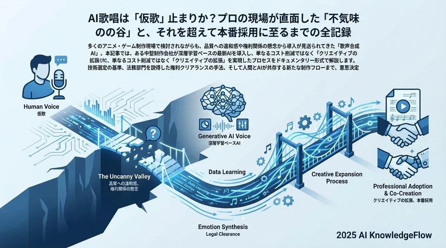 2. 比較検討のリアル：最新深層学習AI vs 従来型合成音声 vs 人間の歌手 - Section Image