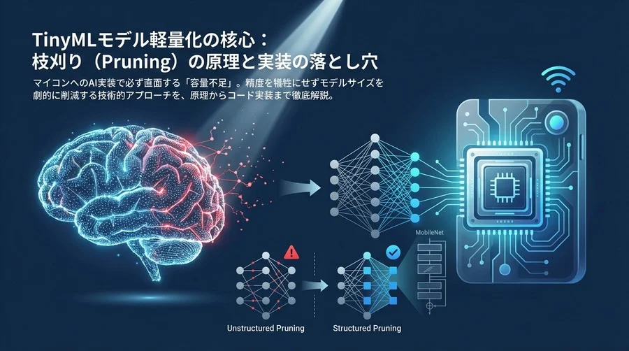 TinyMLモデル軽量化の核心：枝刈り（Pruning）の原理と実装の落とし穴
