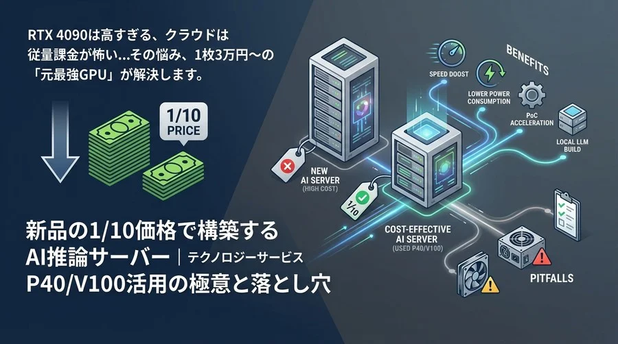 新品の1/10価格で構築するAI推論サーバー｜Tesla P40/V100活用の極意と落とし穴