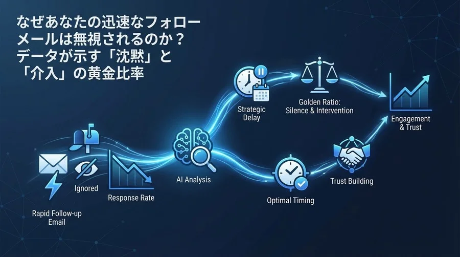 なぜ迅速なフォローメールは無視されるのか？データが示す「沈黙」と「介入」の黄金比率