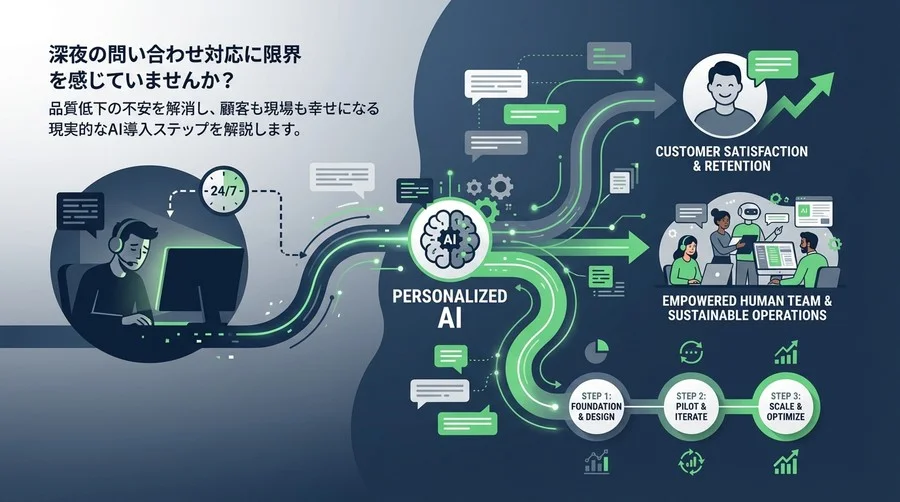 深夜のCS対応、もう諦めない。品質を落とさず「顧客も現場も守る」パーソナライズAIの現実的導入論